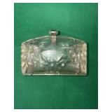 Lucite Clutch 1950s evening bag is a clear lucite