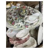 Assorted floral, China, dishware, serving