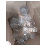 Cut glass water Goblets,  bowl, vases