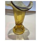 Amber Color Vase 6 1/2ï¿½x 4ï¿½