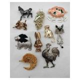 Animal brooches