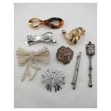 Ribbons, art deco, flower Brooches