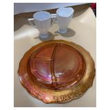 Federal Glass divided plate in the "Normandie"