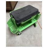 EMtools rolling shop works seat with two holders,