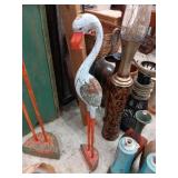 Wood Herron 39" orange & white