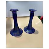 Fenton or Loetz Cobalt Blue Iridescent
