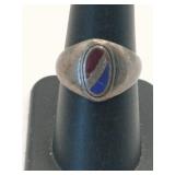Silver ring Marked Sterling size 7.5.   .150oz