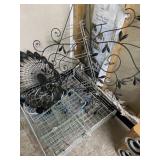 Wire, rolling carts, miniature shopping cart and