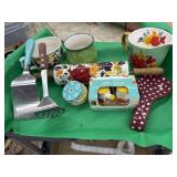 Pioneer Woman rolling pins, spatula, potato,