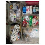 Sewing Notions in 5 small totes