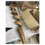 Twisted and carved wooden decorative piece 39