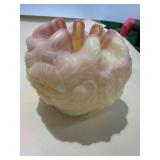 Fenton Burmese Rose Crimped Bowl 5ï¿½x5ï¿½