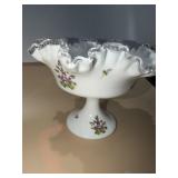 Fenton Silver Crest "Violets in the Snow"