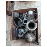 Metal & silver plated Tea pots & additional
