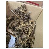 Decorative metal curtain rod holders