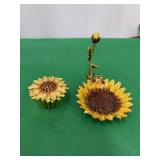 Sunflower Trinket Tray and Box