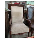 Wingback back chair in cream color