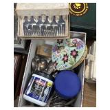 Silver plate, par plate, silver cream and wipes
