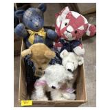 Variety of plush bears, Boyds bears, patchwork,