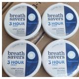 4 containers of sugar free breath savers mints