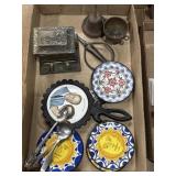 Eisenhower cast-iron, porcelain coasters, old