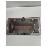 6-1/2 in x 12-1/2 in metal Fire Dept license