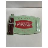 10 in x 14 in metal Coca-Cola sign & thermometer
