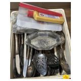 Silver plate different styles and metal polish in