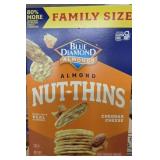 3 family size boxes of cheddar cheese almond nut