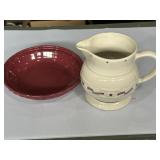 Longaberger Pottery 2-quart All American Pitcher