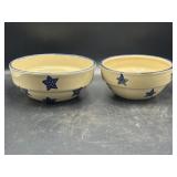 Stars and stripes stoneware nesting bowls