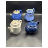 Hall and other marked ceramic teapots, small chip