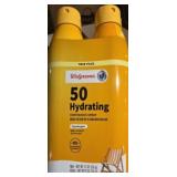 Twin pack of Walgreens spf 50 hydrating spray