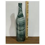 Art glass bottle with swirl design 18"