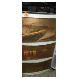 Three tier stereo light container with