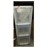 3 teir rolling store storage compartment.With
