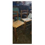 2 matching woven seat high chairs