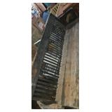 Black painted wooden bench