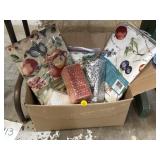 Packages of tablecloths, cloth napkins, rings, &