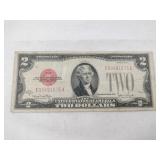1928 red seal large number $2