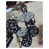 Three piece patio set table and two chairs with