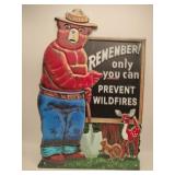 Smokey the Bear metal sign 10x16
