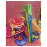 Lots of kids beach toys