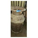 Metal milk jug from blue valley creamery ,