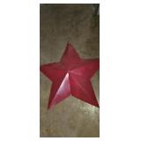 Metal five point star barn decoration 36in