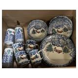 23 pieces vintage Tienshan Cabin in the Snow