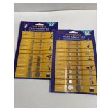 2 cards of assorted 22 batteries