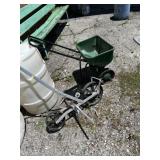 Scotts SpeedyGreen 2000 broadcast spreader and a
