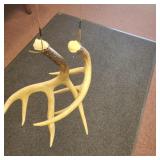 Pair of hanging deer antlers