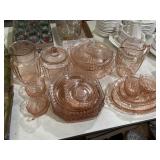 Anchor Hocking Princess pink depression glass,